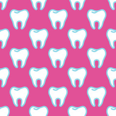Tooth pattern seamless. teeth background. Vector illustration