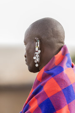 Portrait of a Maasai man