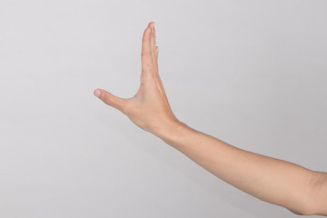 Hand signs isolated on background