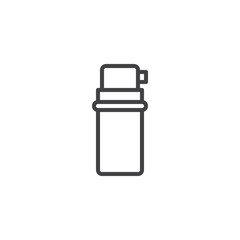 Thermos outline icon. linear style sign for mobile concept and web design. Traveler bottle simple line vector icon. Symbol, logo illustration. Pixel perfect vector graphics