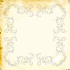 Vector baroque of vintage elements for design. 