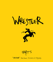 Naklejka premium 스포츠 포스터 / 손으로 그린 스포츠 그림