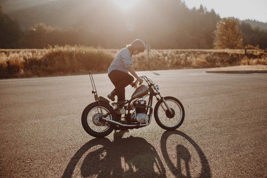 Man on a Motorcycle