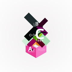 Vector infographic options banner, paper style design