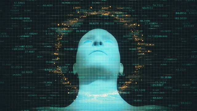 Advanced Artificial Intelligence. 4K UHD animation. Seamless loop