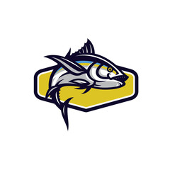 Fish vector mascot icon illustration
