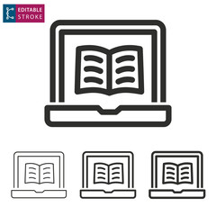 E-learning line icon. Editable stroke.