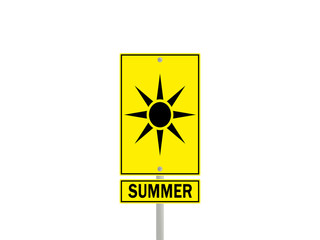Fototapeta premium Road sign on Summer