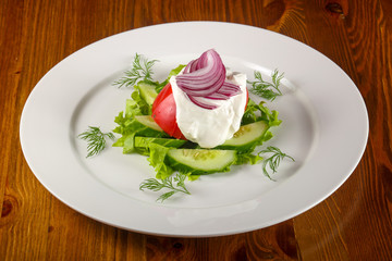 Salad - tomato, cucumber and onion