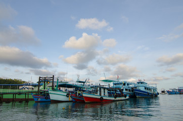 Fototapeta premium beautiful sunrise in Koh Tao