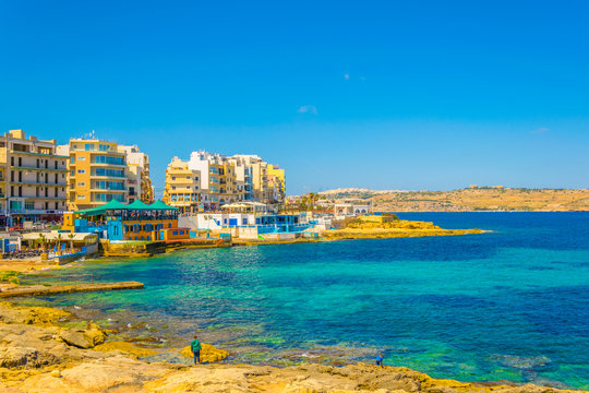 Seaside of Bugibba, Malta
