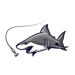 Fish vector mascot icon illustration
