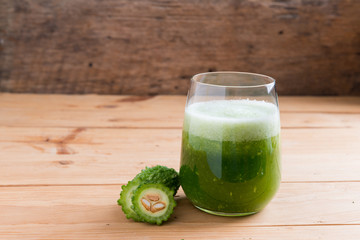 Herbal juice of green momodica , Balsam apple, Balsam pear, Bitter cucumber , Bitter gourd