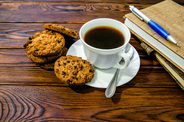 Coffee Break - Notepad and Pen along with coffee 