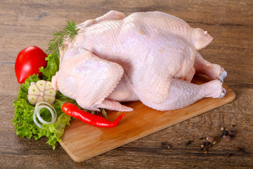 Raw chicken