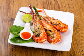Grilled waterprawn