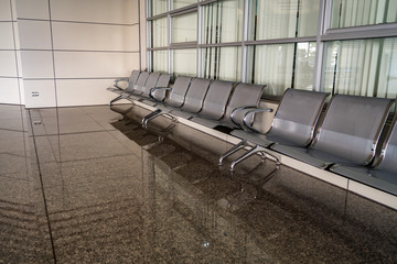 Gray row chairs