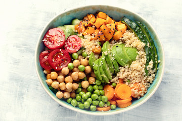 Vegan buddha bowl.