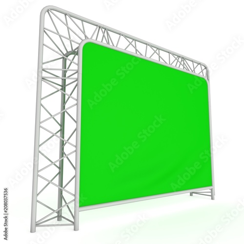 Steel Truss Girder Element Banner Construction 3d Render Press