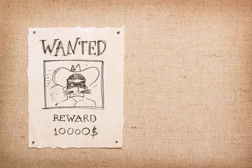 Wanted vintage illustration background