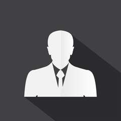 Businessman silhouette, in different colors.