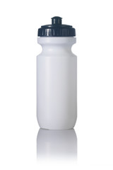 White Water Bottle with Copy Space Isolated on White Background.