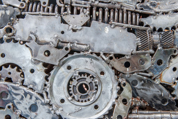 abstract metal for background by Mechanical ratchets bolts and nuts