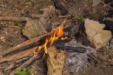 bonfire for cooking