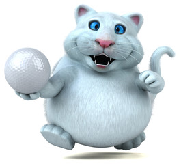 Fun cat - 3D Illustration