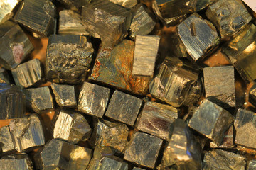 pyrites quartz cubes texture