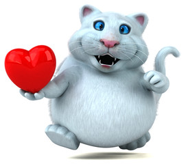 Fun cat - 3D Illustration