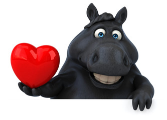 Fun horse - 3D Illustration