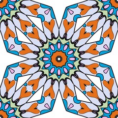 Beautiful fantasy flower ornament. seamless art-deco pattern. vector illustration. for design, wallpaper, invitation.