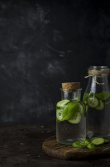 Cucumber lemonade with basil