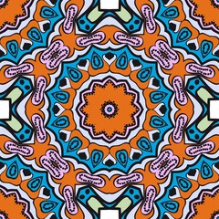 Decorative floral ornament. seamless pattern. vector illustration. Tribal Ethnic Arabic, Indian, motif. for interior design, wallpaper