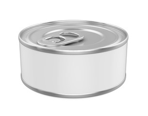 Metal Tin Can Isolated