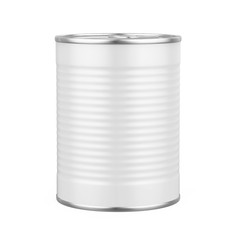 Metal Tin Can Isolated