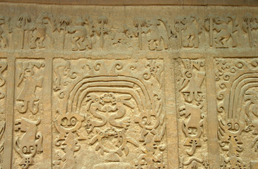 Fototapeta na wymiar Fresque de la Huaca del Dragon