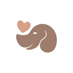 Obraz premium Dog care logo design template concept for your company