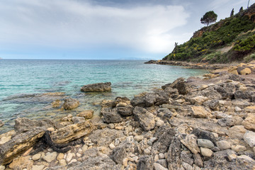 Amazing panorama of Pesada beach, Kefalonia, Ionian islands, Greece