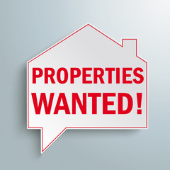 Paper House Building Speech Bubble Properties Wanted