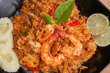 Fried rice with Curry Shrimp - Thai Food