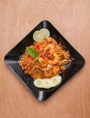 Fried rice with Curry Shrimp - Thai Food