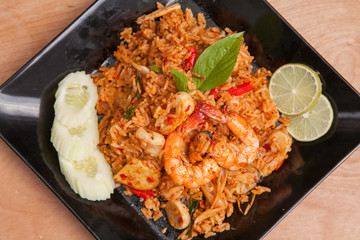 Fried rice with Curry Shrimp - Thai Food