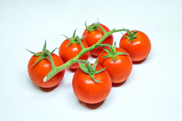 Fresh tomato on white background