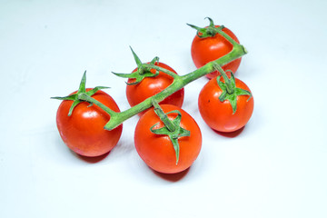 Fresh tomato on white background