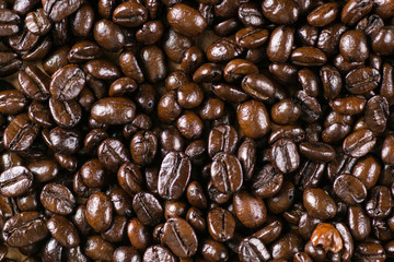 coffeebean on wood blackground