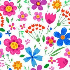 Geweldig bloemen vector naadloos patroon