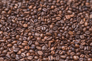 Fototapeta premium Coffee beans texture background