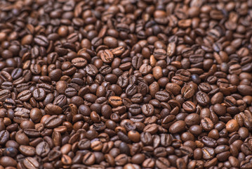 Coffee beans texture background